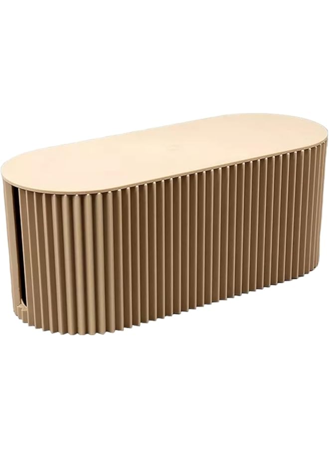 Cable Management Box, Dustproof Large Cord Organizer Box with lid,Chargers, Adapters, TV Computer Wires Cable Hider Box for Home/Office (Light coffee)