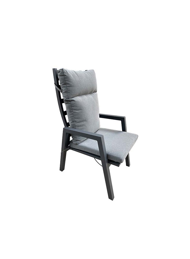 Suncoast Athena High Back Dining Chair (Without Cushion) Charcoal - Image 1