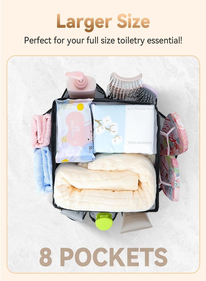 Temede Mesh Shower Caddy Tote, Large Shower Caddy Basket Portable, Quick Dry Hanging Toiletry Bag, 8 Storage Pocket Handle Bath Organizer for College Dorm, Gym, Camp, Travel - Image 3