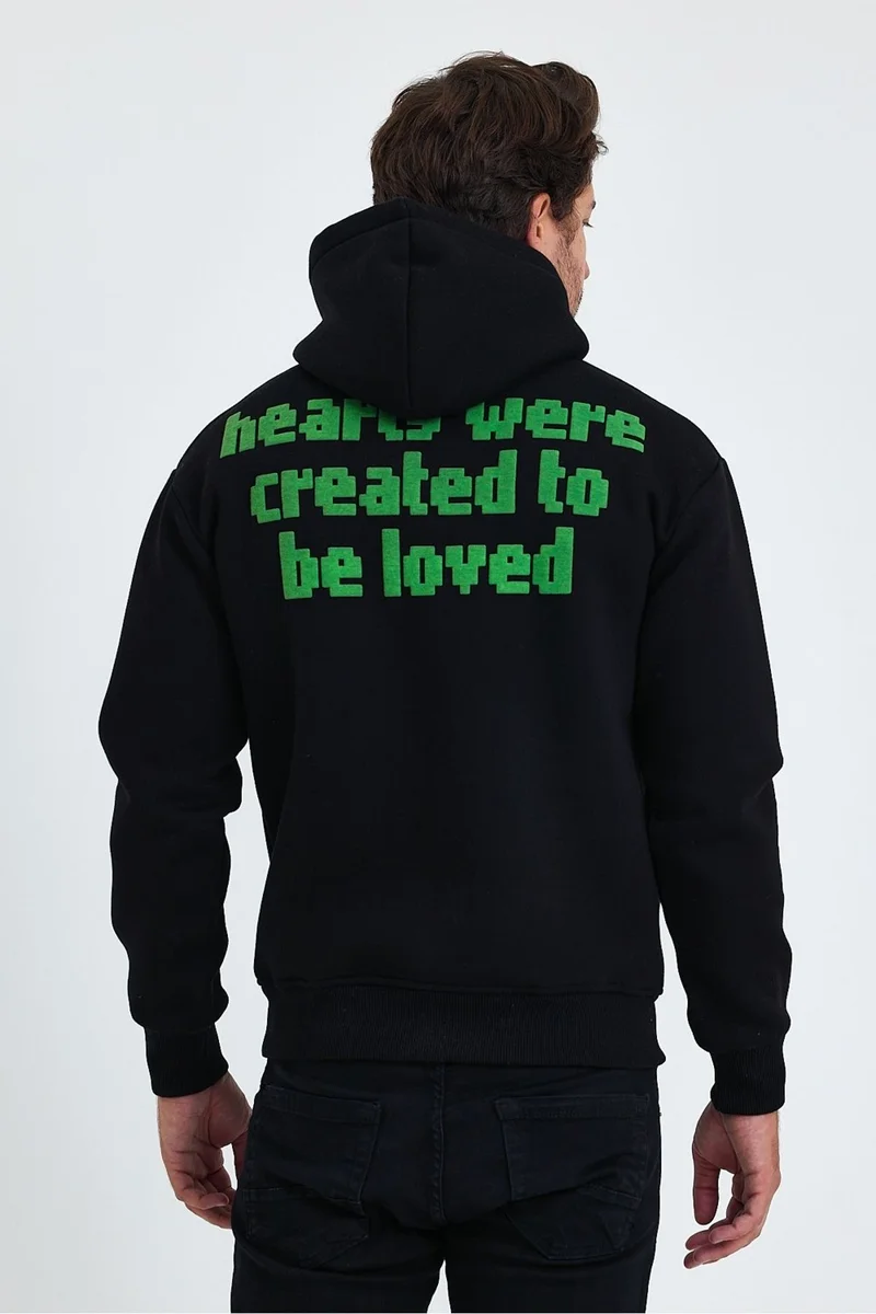 Cool Tarz Cool Style Men's Standard Fit Regular Cut Polar Fleece Inside 3 Thread Hooded Cotton Sweatshirt