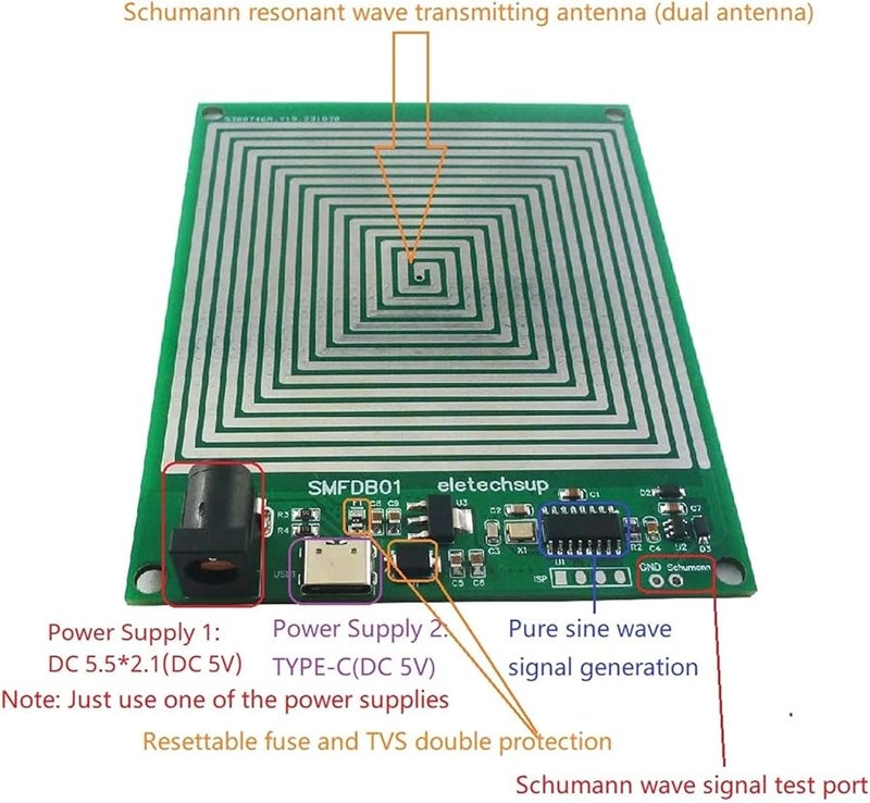 Schumann Resonance Generator 7.83Hz Pure Sine Wave Signal Booster Fixed Frequency SMFDB01 - Image 2