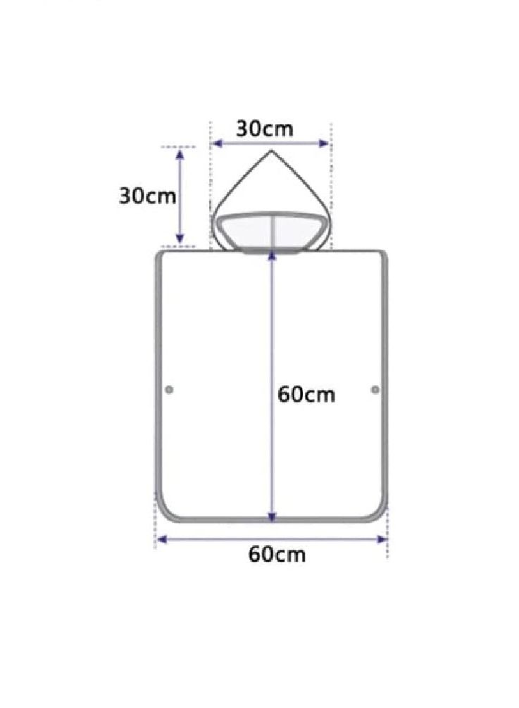 الأزرق جي دبليو لطيف للأطفال مقنعين حمام الشاطئ منشفة المعطف للأعمار 4-10 سنوات - حمام سباحة التستر كيب متعدد الاستخدامات حمام / دش / حمام سباحة / سباحة - Image 2
