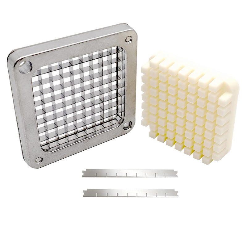 TUNTROL 38 Stainless Steel Replacement Blade for Commercial Vegetable Chopper Dicer Fruit Cutter Interchangeable Blade Block Set Pusher Block