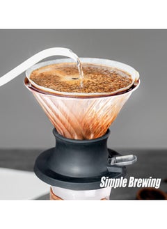 LKTOCAFT V60 Immersion Dripper,Dual-Use Pour Over Coffee Maker with Leak-Proof Valve, One-Click Release, Includes V02 Filters Paper & Pot  - Image 5