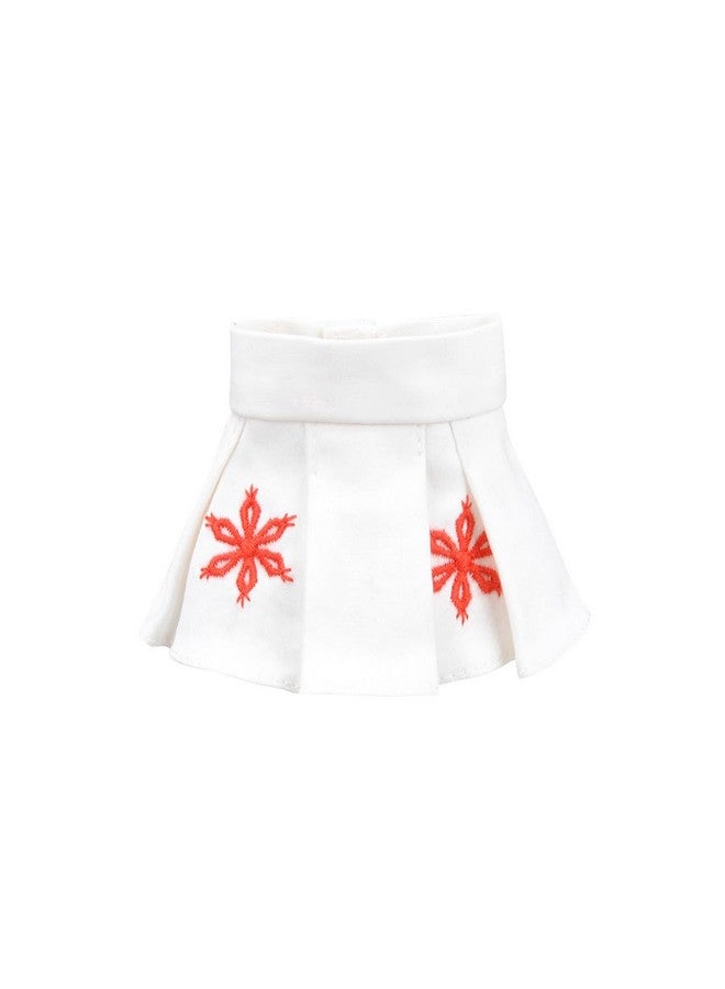 E-TING Santa Clothing For Elf Doll Christmas Decoration (White Embroidered Skirt) - Image 1
