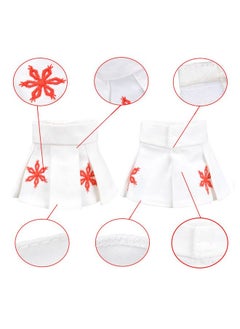 E-TING Santa Clothing For Elf Doll Christmas Decoration (White Embroidered Skirt)  - Image 3