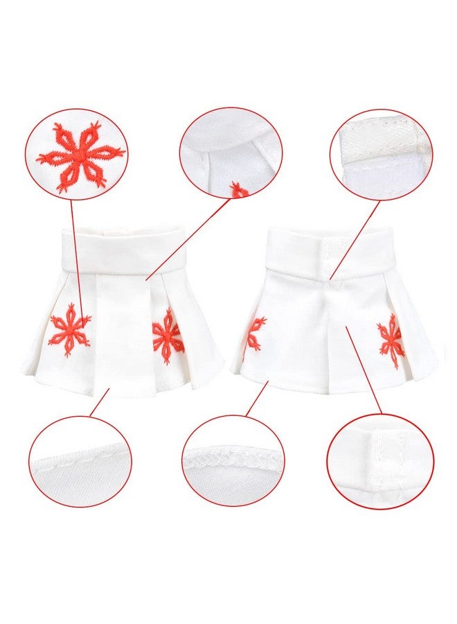 E-TING Santa Clothing For Elf Doll Christmas Decoration (White Embroidered Skirt) - Image 3