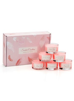 Golden Rose 6pcs Aromatherapy Candle Set, Stress Relief and Relax Home Gift , 8 Hour Burn Time, Smokeless Pure Soy Tealights Candles for Valentine Birthday Mother's Day Present  - Image 1