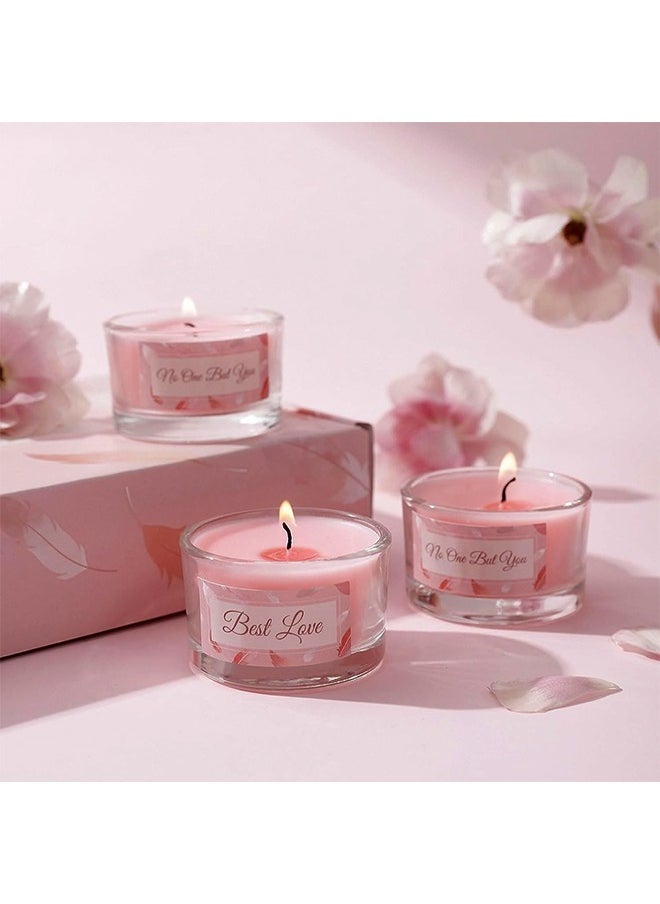 Golden Rose 6pcs Aromatherapy Candle Set, Stress Relief and Relax Home Gift , 8 Hour Burn Time, Smokeless Pure Soy Tealights Candles for Valentine Birthday Mother's Day Present  - Image 2