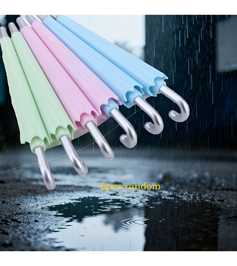 6 Random Color Umbrella Shaped Ballpoint Pens For Students School Office And Gifts - Image 1