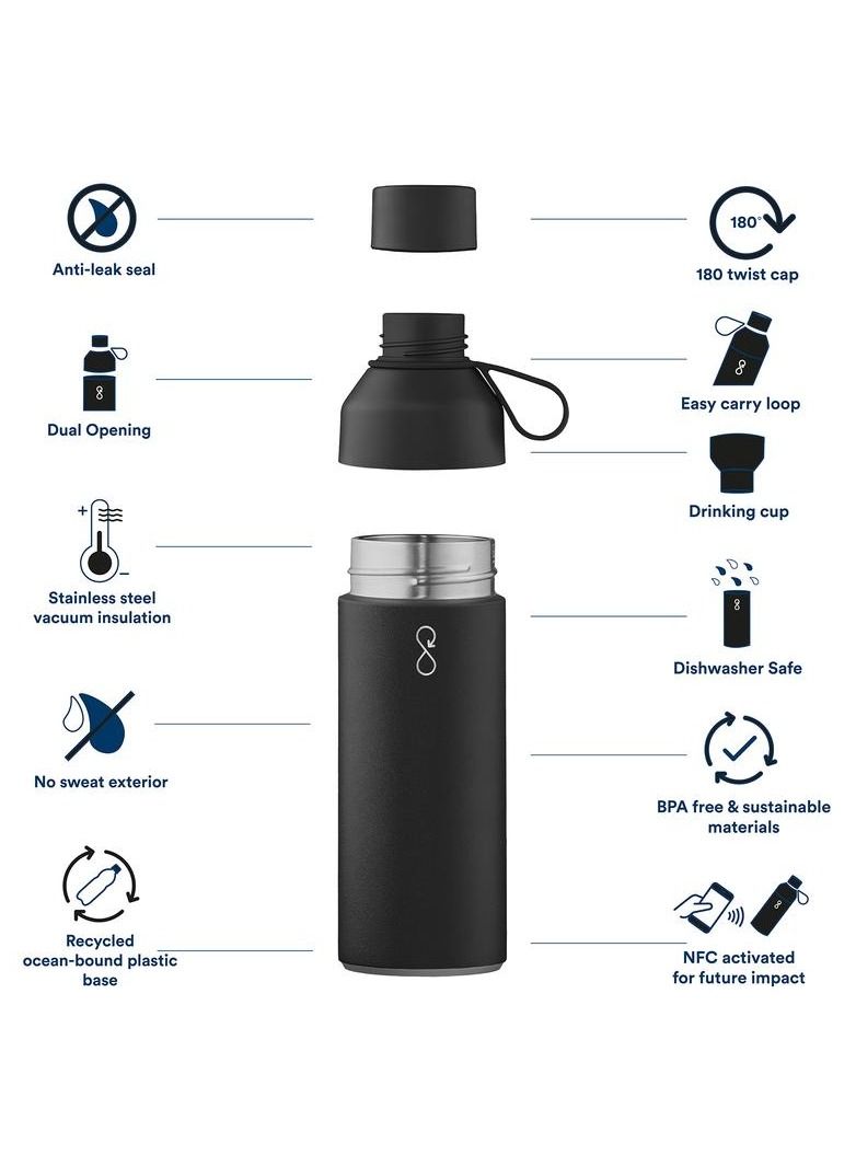 Ocean Bottle Eco-Friendly Stainless Steel Reusable, Leakproof, BPA Free Water Bottle - 500 ml - Image 2