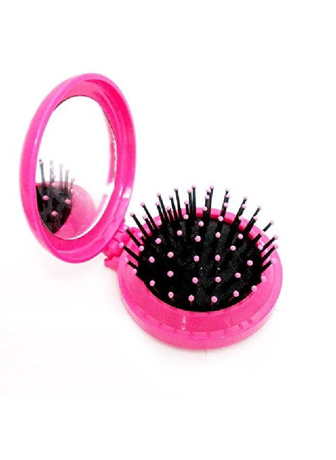 1st Choice Travel Folding Hair Brush Mirror Pocket Purse Car Camping Compact 2.5" Gift 1Pc  - Image 5