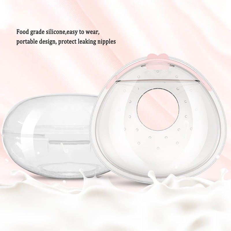 Cmbear Breast Shells Milk Collector, with a Storage Organizer Box for Breastfeeding Nursing Mum, Collect Leaking Breastmilk,Reusable Silicon Pads, Soft and Skin-Friendly, Easy to Wear,Protect Sore Nipples - Image 2