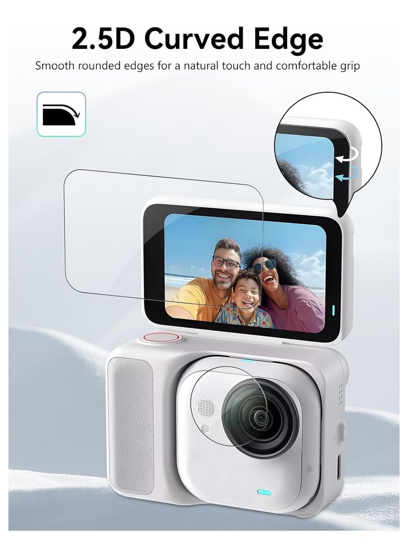 general 2-Pack Display Tempered Glass Film and 2-Pack Lens Protection Film for Insta360 Go Ultra, 9H Hardness, Scratch Resistant HD Sharpness, No Bubbles, Fingerprint ResistantFor Go Ultra Cameras - Image 3