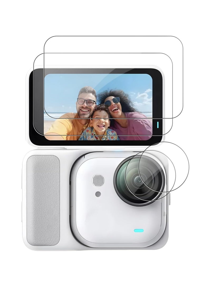 general 2-Pack Display Tempered Glass Film and 2-Pack Lens Protection Film for Insta360 Go Ultra, 9H Hardness, Scratch Resistant HD Sharpness, No Bubbles, Fingerprint ResistantFor Go Ultra Cameras - Image 1