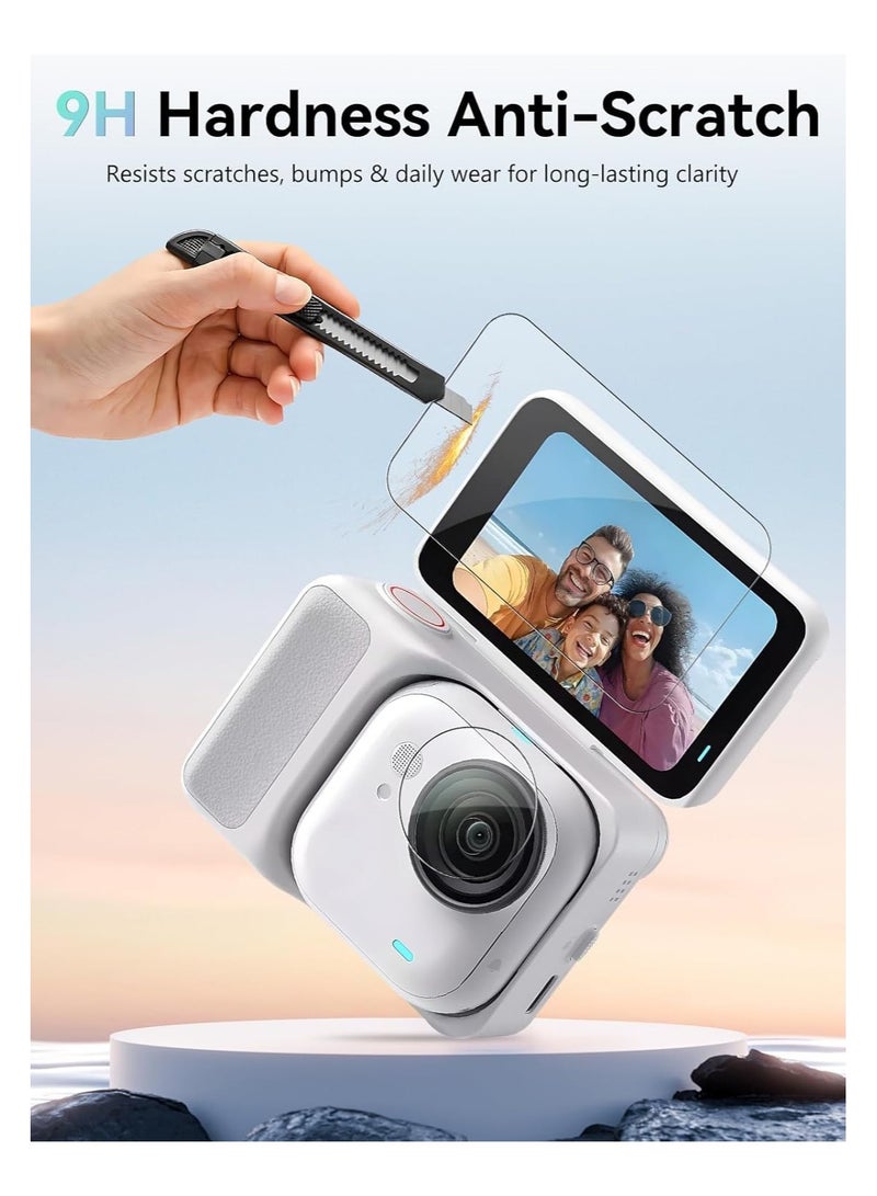 general 2-Pack Display Tempered Glass Film and 2-Pack Lens Protection Film for Insta360 Go Ultra, 9H Hardness, Scratch Resistant HD Sharpness, No Bubbles, Fingerprint ResistantFor Go Ultra Cameras - Image 4