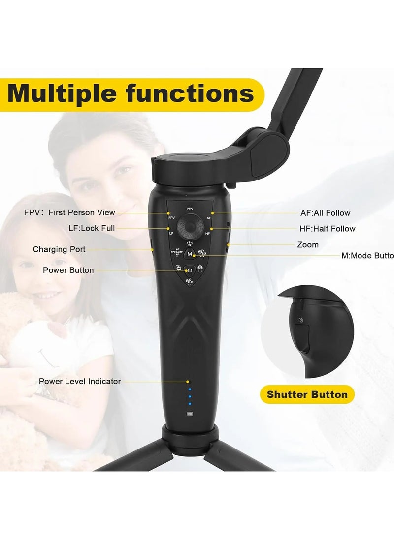 F12 handheld PTZ 3-axis gimbal stabilizer for cell phone real-time tracking shooting,Mobile phone stabilizer selfie stick tripod