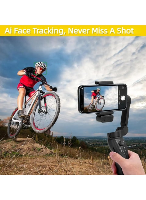F12 handheld PTZ 3-axis gimbal stabilizer for cell phone real-time tracking shooting,Mobile phone stabilizer selfie stick tripod