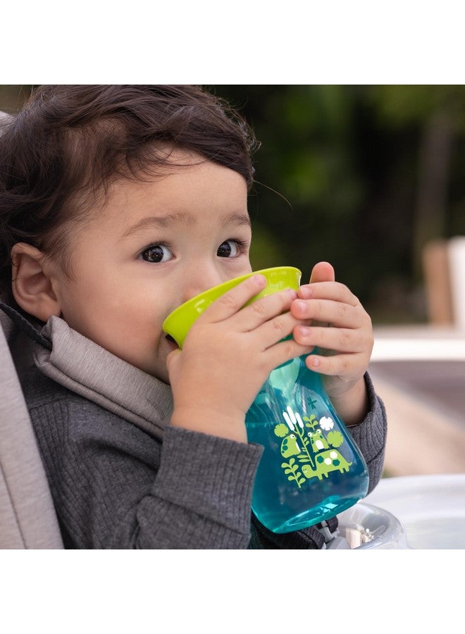 Chicco 360° Spoutless Rim-Trainer with Removable Transparent Membrane | Spill-Resistant | Top-Rack Dishwasher Safe | Open-Cup Training | Easy to Hold with Ergonomic Indents | Green | 9+ Months - Image 2