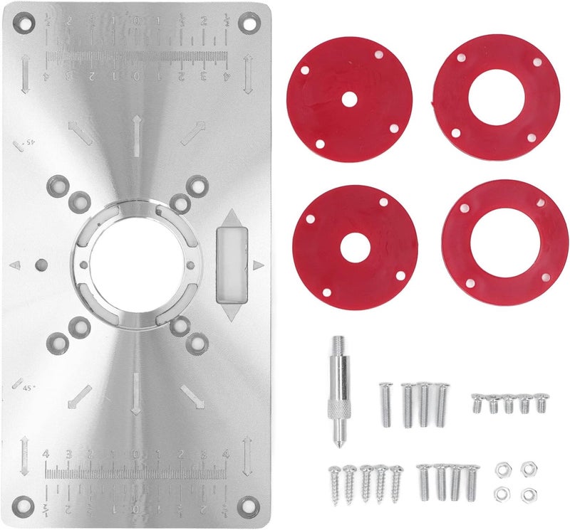 Woodworking Engraving Machine Electric Wood Milling Router Table Insert Plate Set - Image 1