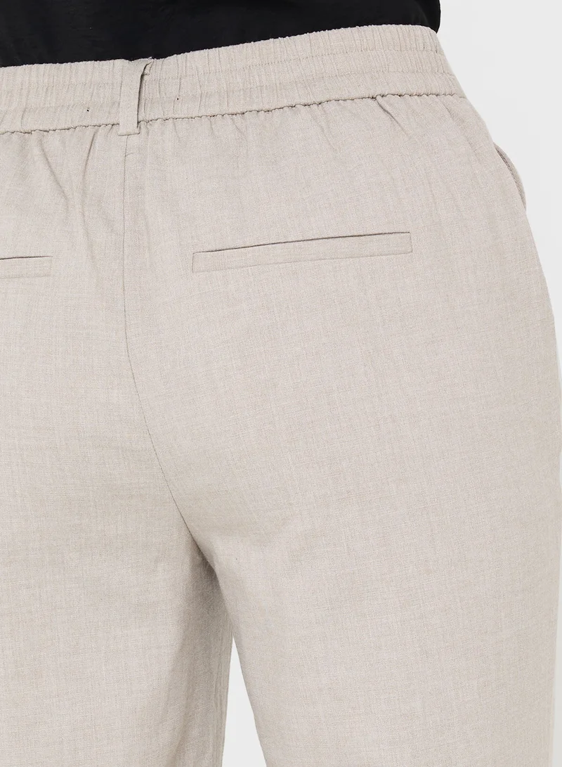 VERO MODA High Waist Tailored Straight Fit Pants