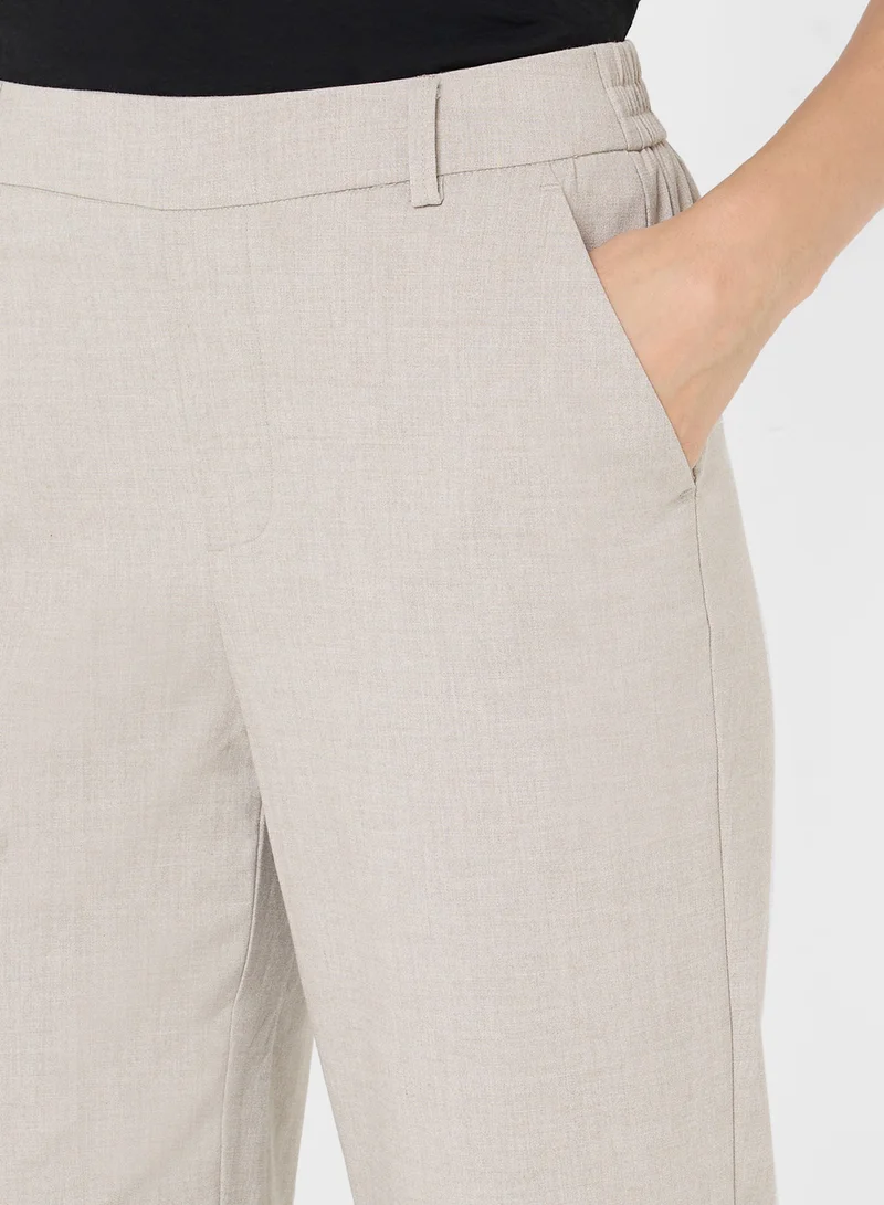 VERO MODA High Waist Tailored Straight Fit Pants