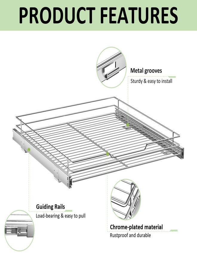 AHNR Heavy Duty Slide Out Cabinet Organizer - Pull Out Shelves, Storage for Kitchen Cabinets, 20'W*21'D - Image 3