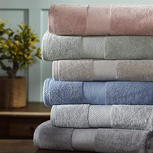 Modern Threads 600 GSM 6-Piece Towel Set with Filgree Jacquard Border Blue - Image 3
