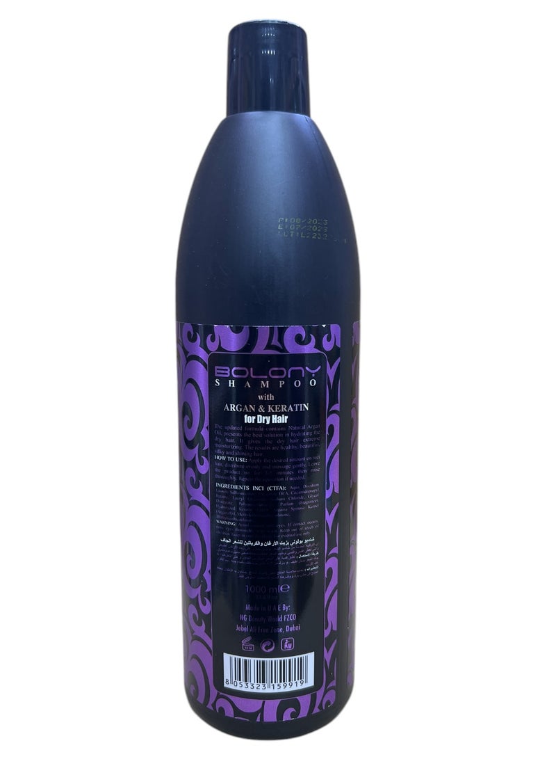 Bolony Argan & Keratin Hair Shampoo 1000ml - Image 2