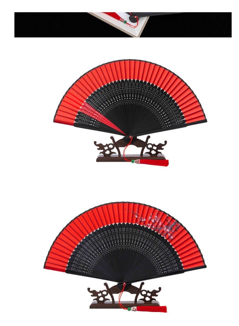 Chinese Style Printed Folding Fan Hanfu Performance Dance Craft Fan - Image 4
