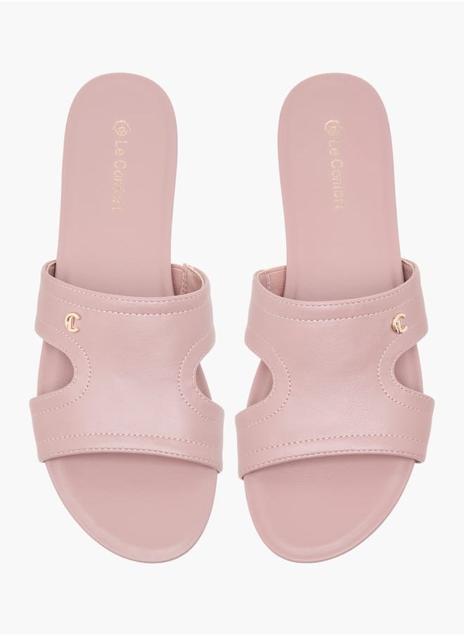 Le Confort Women Solid Slip-On Comfort Sandals  - Image 1