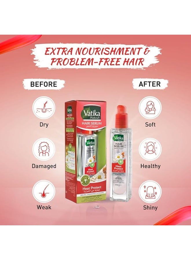 فاتيكا سيروم فاتيكا ناتشورالز لحماية الشعر من الحرارة (47 مل) – باللوز والبابونج والسمسم - Image 3