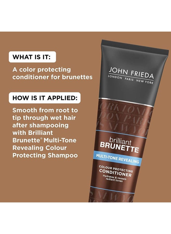John Frieda - Brilliant Brunette Multi-Tone Revealing Moisturizing Conditioner 8.45 oz (Pack of 5) - Image 1
