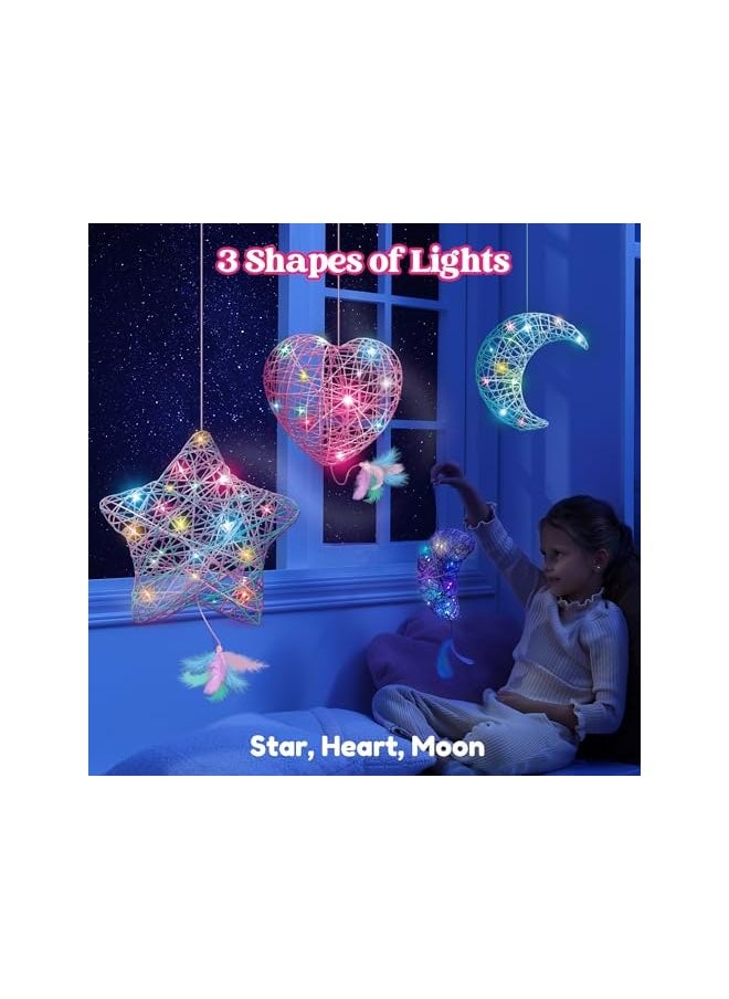 The Bros 3D String Art Kit for Kids - 62 Pcs Birthday Gifts for Kids with 30 Multi-Colored LED Bulbs & 6 Balloons - Crafts for Girls and Boys Ages 6-12 - DIY Lantern Toys for Age 6 7 8 9 10 11 12 Year Old Girl  - Image 5