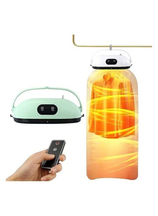 Portable Clothes Dryer, Convenient Compact Mini Laundry Dryers with Remote Control/Dryer Bag/1-8 Hours Timing/2-Speed Adjustment,Foldable Small Electric Dryer Machine, for Travel, Apartment, RV, Dorm - Image 1