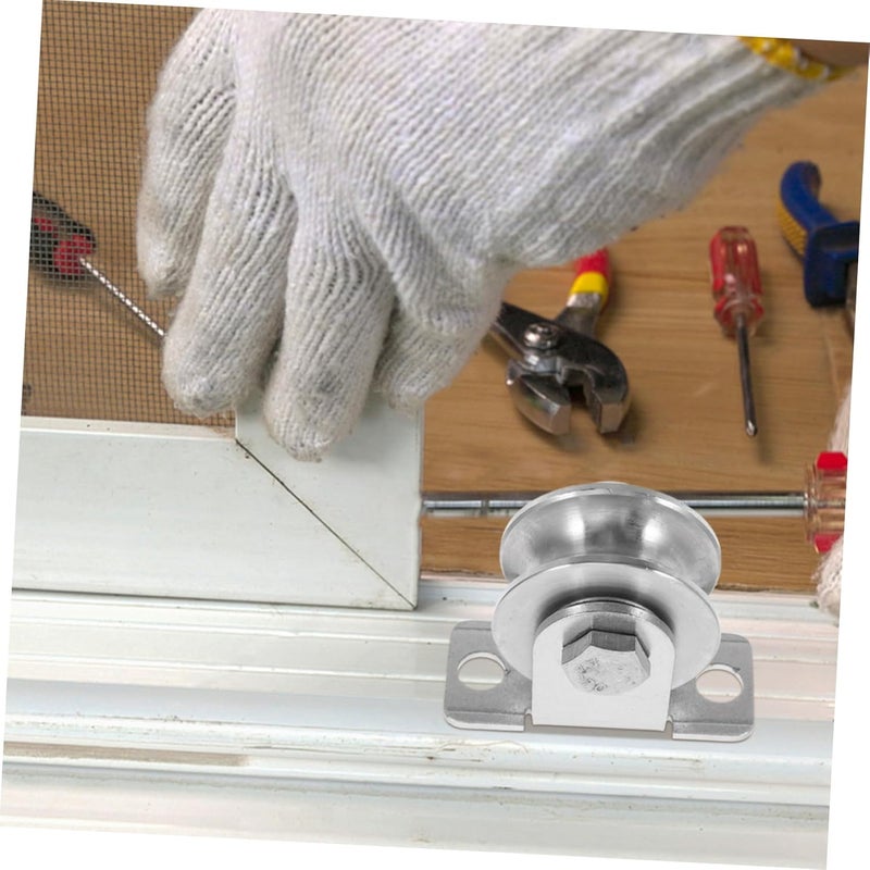 بكرة البكرة ذات الأخدود على شكل حرف U من الفولاذ المقاوم للصدأ، قطعتان لأنظمة سكك أبواب البوابات المنزلقة - Image 5