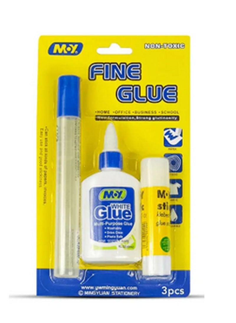 Office Stationery Supplies Kit includes Osalo Scientific Calculator OS-991ES Plus,Moy Fine Glue Kit,12 pcs Binder Clips 32mm ,Kangaroo No.10 Stapler,10 boxes stapler pin, 12 pcs Libra Sticky Notes 75mmX100mm,12 pcs Maxi Correction Pen 7ml ,12 pcs Cello Ballpoint Pen Black and Kangaro Stapler Pin Remover - Image 3