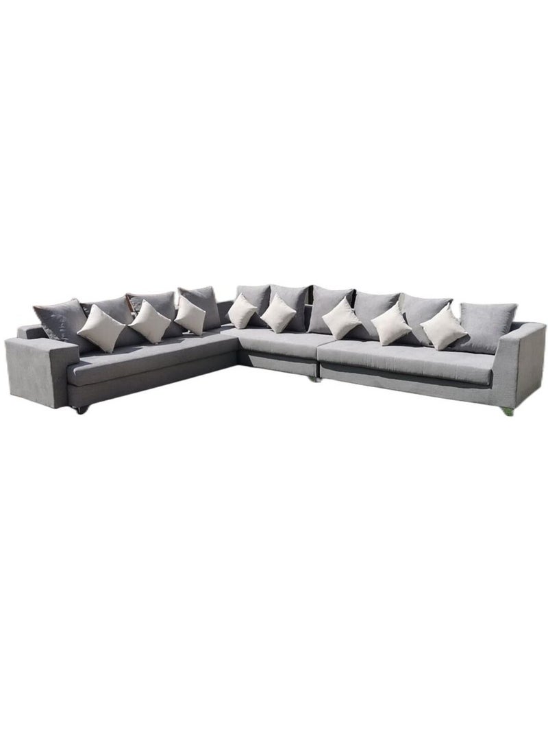 AAF FURNITURE New Designs 8 seat Light Luxury Modern L Shape Fabric Sofa Furniture for Livingroom Without Pillow 400x300x58  - Image 1