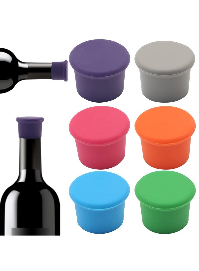 SOLARAE Wine Stoppers, Wine Sealer for Wine Bottles, Silicone Wine Bottle Caps, Reusable Wine Champagne Beer Bottle Stopper, Wine Corks for Wine Glass Beverages Beer Bottles Holiday - Image 1
