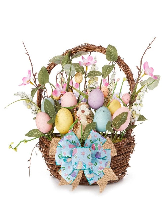 SIMISI RIBBON Wired Burlap Ribbon Easter Egg Bunny Ribbons Craft Ribbon for Easter Day DIY Present Wrapping, Home Decoration, 2-1/2 inch, 6 Yards - Image 4