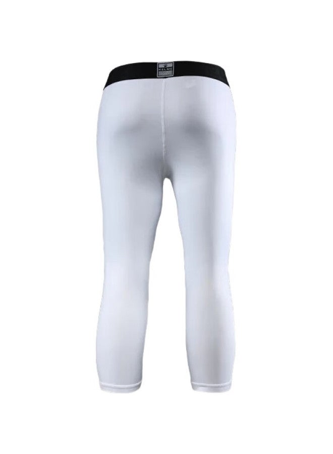 KELME وسادات ركبة كرة السلة ضاغطة بسبع نقاط للرجال مع حراس الساقين من نوع خلية النحل مقاومة للصدمات - بنطلون طبقة أساسية أبيض M - Image 3