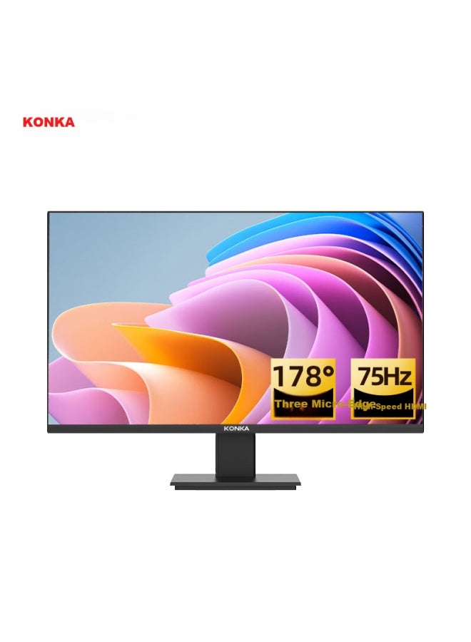 Konka 27-inch Monitor 75hz Hd Ultra-thin Bezel Home Office Hdmi Desktop Computer Lcd Screen Km2712 - Image 1