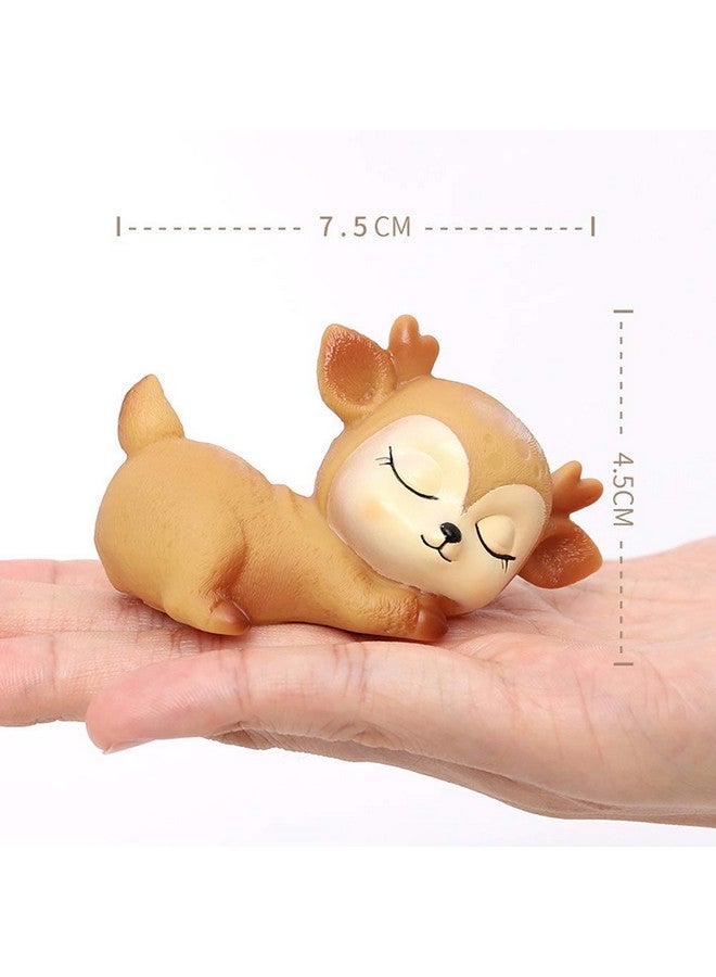 DOYIFun Pack of 6 Lovely Fawn Doe Figurines Playset Toys, Cute Deer Cake Toppers Figure Baby Shower Birthday Wedding Party Decor - Image 4
