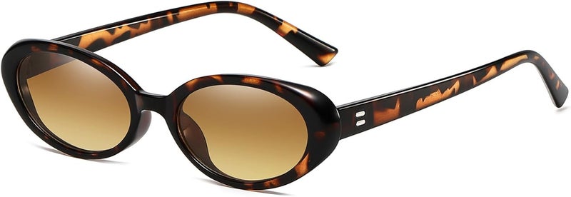 Breaksun Retro Oval Sunglasses for Women Men Fashion Small Oval Sunglasses 90s Vintage Shades - Image 1