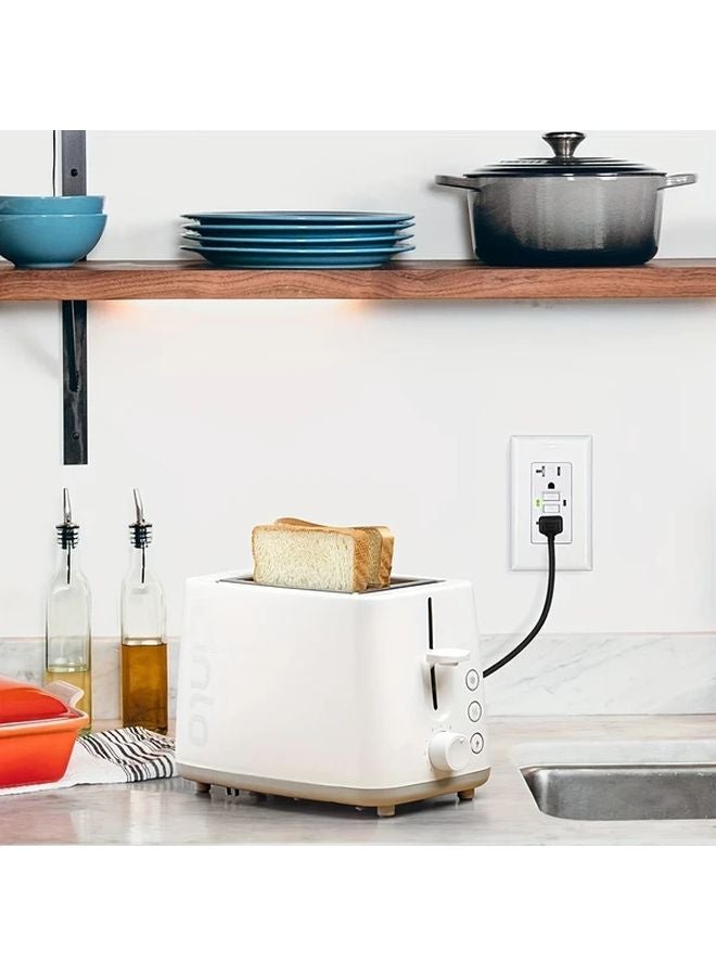 Tamper Resistant 20 Amp GFCI Outlet With LED Indicator Self Test ETL Listed White 1 Pack - Image 5