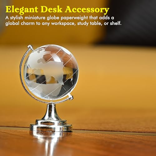 ZAICUS Crystal Ball Showpiece with Stand for Office Desk, Home Decor, Tabletop | Glass Sphere Gift for Boss, Friends, Students | Vastu Decorative Showpiece for Good Luck, Success & Positive Energy - Image 3