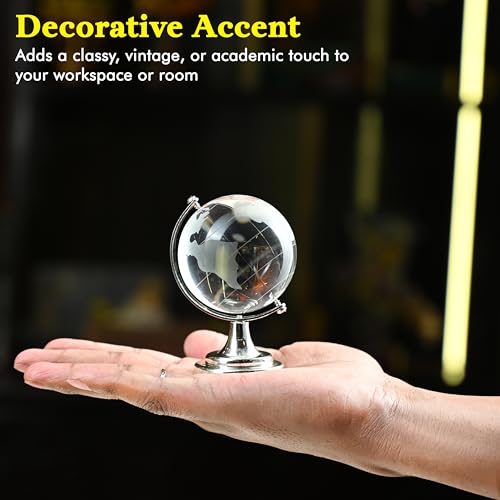 ZAICUS Crystal Ball Showpiece with Stand for Office Desk, Home Decor, Tabletop | Glass Sphere Gift for Boss, Friends, Students | Vastu Decorative Showpiece for Good Luck, Success & Positive Energy - Image 5