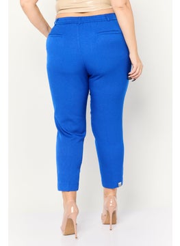 The Giving Movement Women Regular Fit Embroidered Tapered Pants, Blue  - Image 3