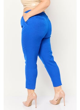 The Giving Movement Women Regular Fit Embroidered Tapered Pants, Blue  - Image 4