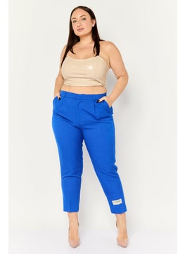 The Giving Movement Women Regular Fit Embroidered Tapered Pants, Blue  - Image 2